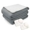 Biddeford Natural Sherpa Electric Heated Blanket Queen - Gray